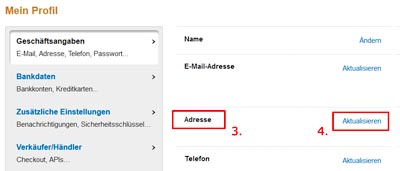 Paypal Adresse hinzufgen (2) - EBC Sport Bremsen
